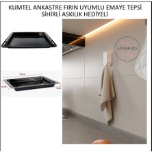 Ebomm Kumtel Ankastre Fırın Uyumlu Emaye Tepsi (Sihirli Askılıkhediyeli)