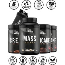 Peak 2 Hacim 9: Mass Gainer 3 kg Vanilya + 2 Adet Protein Pancake 2X750 gr Çikolata + Cream Of Rice 1 kg Çikolata + Shaker