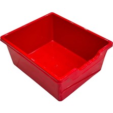 CATEKSSS Plastik Çekmece Kutusu, Oyuncak Kutusu, Çok Amaçlı Plastik Kap, Raf Kabı, Oyuncak Dolap Çekmecesi - Kırmızı - 12’li Paket