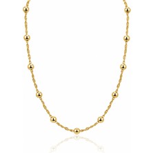 14 K Altın Görünümlü Xuping Top Zincir Kolye 50 cm