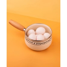 Emaylab Mood Sos Tavası 16 cm Krem Emaye Kaplama ile Orta Boy 1,3 lt