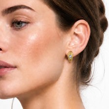 14 K Altın Görünümlü Xuping Vintage Zirkon Taşlı Küpe