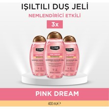 Deep Fresh Duş Jeli Shimmer Pembe Kapaklı 3 x 400 ml