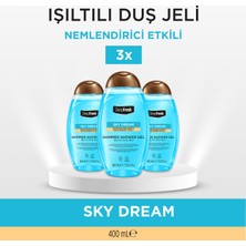 Deep Fresh Duş Jeli Shimmer Mavi Kapaklı  3 x 400 ml