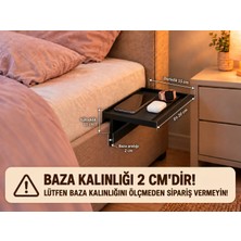 Baydıoğlu Grup Yatak Kenarı Düzenleyici Raf – Telefon ve Kişisel Eşya Tutucu KALINLIĞI 2 CM OLAN BAZALAR İÇİN UGUNDUR !