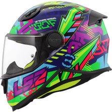 Ls2 Kıd Svent Mavi-Yeşil Çocuk Kask