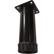 CATEKSSS Tablalı Ayarlı Metal Dolap Tezgah Baza Koltuk Kanepe Ayağı Siyah Çap:42 mm 15 cm - 16’lı Paket