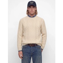 Jack Jones Blucallum Cable Regular Fit Erkek Kazak 12299945