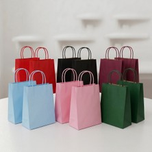 Aybaş Kağıtçılık 15X20 cm 12 Adet 6 Renk Kraft Kağıt Çanta, Kına, Düğün, Doğum Günü Çantası