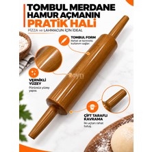 Vernikli Tombul Ahşap Merdane – Pizza, Lahmacun ve Hamur Açma Merdanesi