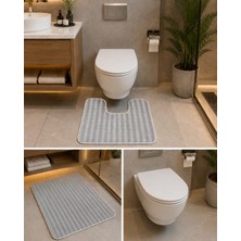 Savana Kaymaz Taban Peluş Banyo Paspası 2'li Klozet Takımı 60*50 - 60*90