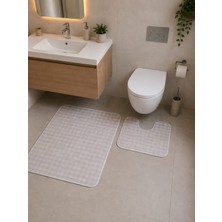 Savana Kaymaz Taban Peluş Banyo Paspası 2'li Klozet Takımı 60*50 - 60*90