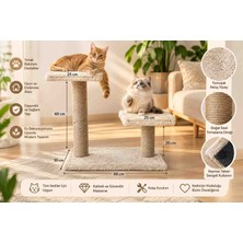 Berksales Kedi Tırmalama Tahtası Çift Platformlu