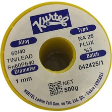 Kurtel 60/40 Lehim Teli 1 mm 500 G SN60PB40 RA26 %3 Flux