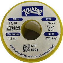 Kurtel 60/40 Lehim Teli 1,2 mm 500 G SN60PB40 RA26 %3 Flux