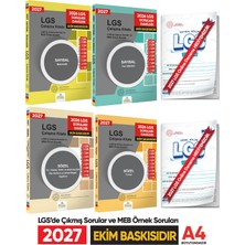 Karakutu Yayınları 2027 LGS 8.Sınıf Çıkmış ve MEB Örnek Sorular Çalışma Kitabı 4lü SET A4 RENKLİ Baskı