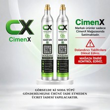 CX Soda Tüpü 0,6 ml- Özel Taşıma Kutusuyla Birlikte- Soda Kartuşu-co2 Kartuş- Gıda Gazı- (2 adet)