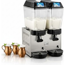 Remta 20+20 Litre Çiftli Karıştırıcılı Ayran Soğutucu Gri - ST14