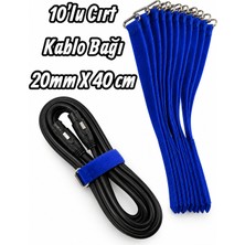 Verda Case 10'lu Cırt Kablo Bağı - 20MM 40 cm Mavi