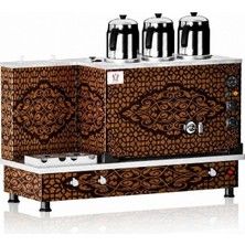 Anka Doğalgazlı Bakır Turbo Hibrit 3 Demlik 30 Litre Çay Makinesi