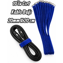 Verda Case 10'lu Cırt Kablo Bağı - 20MM 20 cm Mavi