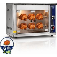 Pimak Doğalgazlı Set Üstü Piliç Çevirme 2 Şiş 6 Piliç