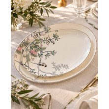 Mikasa Moor Bird Garden Krem 2li Oval Servis 30X21 26X16CM