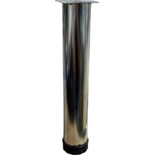 CATEKSSS Tablalı Ayarlı Metal Dolap Tezgah Baza Sehpa Koltuk Kanepe Ayağı Krom Çap:51 mm 35 cm - 30’lu Paket
