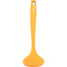 Lurch - Platin Silikon Sos Kepçesi 28 cm Sarı - Yanmaz, Yapışmaz, Bükülmez, Çizmez, Tat ve Koku Bırakmaz - 240055