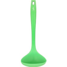 Lurch - Platin Silikon Çorba Kepçesi 28 cm Yeşil - Yanmaz, Yapışmaz, Bükülmez, Çizmez, Tat ve Koku Bırakmaz - 240092