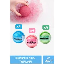 Banyo Bombası, 12 Adet, 37G, Köpüren Nem Bombası, Çok Renkli
