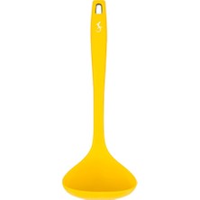 Lurch - Platin Silikon Çorba Kepçesi 28 cm Sarı - Yanmaz, Yapışmaz, Bükülmez, Çizmez, Tat ve Koku Bırakmaz - 240052