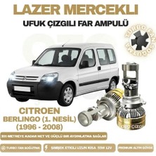OtoÇizgi Citroen Berlingo 1996 - 2008 Mercek LED Ufuk Çizgili Far Ampulü LED Şimşek Etkili