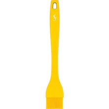 Lurch - Platin Silikon Pasta Fırçası 25,5 cm Sarı - Yanmaz, Yapışmaz, Bükülmez, Çizmez, Tat ve Koku Bırakmaz - 240051