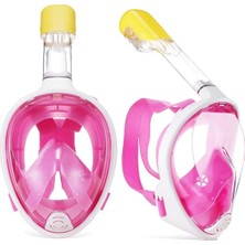 Tam Yüz Dalış Maskesi, Unisex, Pembe, Sm