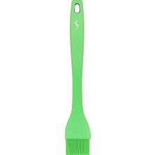 Lurch - Platin Silikon Pasta Fırçası 25,5 cm Yeşil - Yanmaz, Yapışmaz, Bükülmez, Çizmez, Tat ve Koku Bırakmaz - 240091