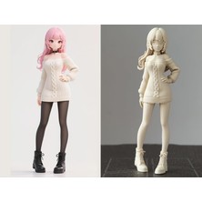 Anime Girl Figure - Kendi Karakterini Tasarla: Boyanabilir Heykel Biblo