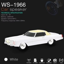 Tr WS-1966 Nostaljik Araba Şeklinde Bluetooth Hoparlör, Şarjlı Taşınabilir, Sd Kart, Usb, Fm R