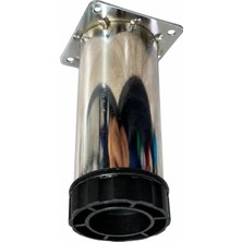 CATEKSSS Tablalı Ayarlı Metal Dolap Tezgah Baza Koltuk Kanepe Ayağı Krom Çap:51 mm 12 cm - 12’li Paket