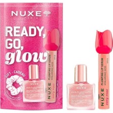 Tr Ready Go Glow Pembe Bakım Seti, Gül Özlü Dolgunlaştırıcı Dudak Serumu ve Çok Amaçlı Ku