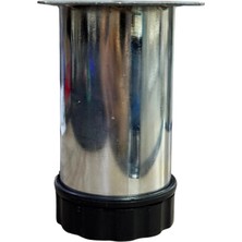 CATEKSSS Tablalı Ayarlı Metal Dolap Tezgah Baza Koltuk Kanepe Ayağı Krom Çap:51 mm 10 cm - 2’li Paket