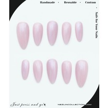 Thin Glow Protez Jel Takma Tırnak - El Yapımı Kalıcı Oje Nail Art Pink - NC210