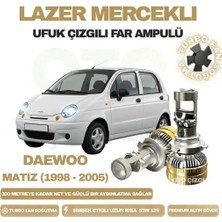 OtoÇizgi Daewoo Matiz 1998 - 2005 Mercek LED Ufuk Çizgili Far Ampulü LED Şimşek Etkili