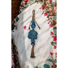 Revard Home Nazar Boncuklu Seramik Ağaç ve Kedi Desenli Kuş ve Nar Meyve Dekoratifli Çok Amaçlı Süs Eşya 12X56CM