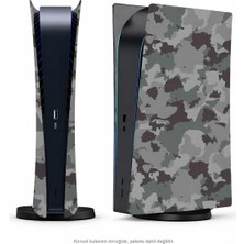 Cosmostech Ps5 Fat Digital Edition Uyumlu Konsol Koruyucu Kapak Seti CS5-022 – Playstation 5 Dijital Sürüm Yan Panel Faceplate Army Kamuflaj