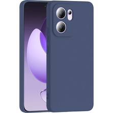 Lopard Oppo Reno 13F 5g Telefon Kılıfı Lansman Kapak Lacivert Pürüzsüz Yüzey Soft Darbe Korumalı Arka Kapak Koruma