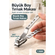 Evgereçlerim 360° Döner Başlıklı Büyük Boy Paslanmaz Çelik Tırnak Makası Profesyonel Ayak Tırnağı