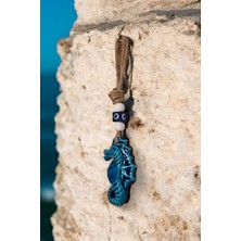 Revard Home Nazar Boncuklu Zarif Denizatı Figürlü Seramik El Yapımı Dekoratif Duvar Süsü Eşyası 6X24 cm