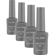 Tr Işıltılı Turuncu Kalıcı Oje 61-Yoğun Renk Veren Jel Oje 12 Ml-Nail Uv Gel Polish 61 (4 Pak