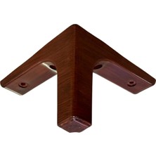 CATEKSSS 12 cm Sera Lükens Ayak Ceviz Ahşap - 15’li Paket
